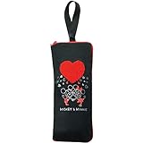 ボンフォーム(BONFORM) 傘入れ ディズニー/ミッキー&ミニー ミッキーミニーハート 軽/普通車 折り畳み傘カバー ブラック 7278-86BK