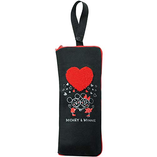 ボンフォーム(BONFORM) 傘入れ ディズニー/ミッキー&ミニー ミッキーミニーハート 軽/普通車 折り畳み傘カバー ブラック 7278-86BK