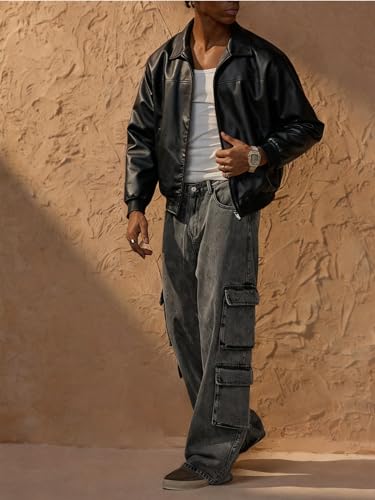 Verdusa Men's Zip Up Bomber