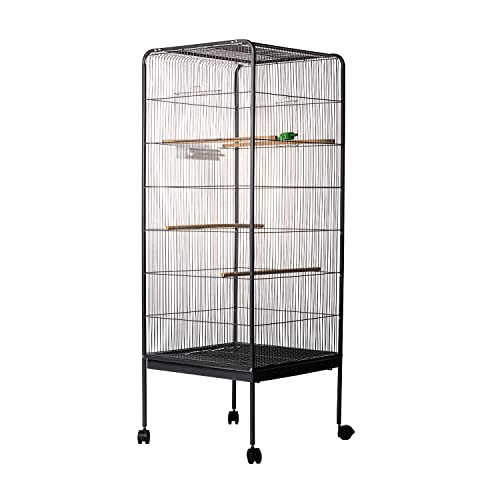 AQPET Pajarera para Aves Canarios Completa, sin Techo, 146 x 54 x 54 cm