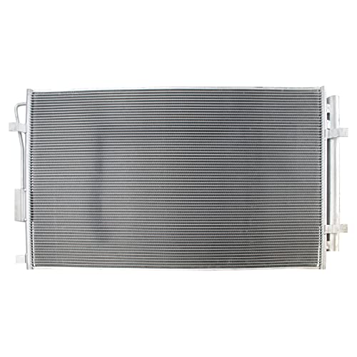 Image of TRQ A /C Condenser and Receiver Drier Assembly Compatible with 2013-18 Hyundai Santa Fe 13-18 Santa Fe Sport L4 2.4L