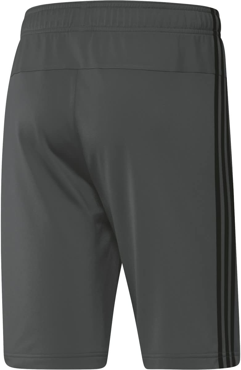 Adidas Mens Warm-up Tricot Regular 3-Stripes Shorts Solid Grey/Black Medium - Image 2