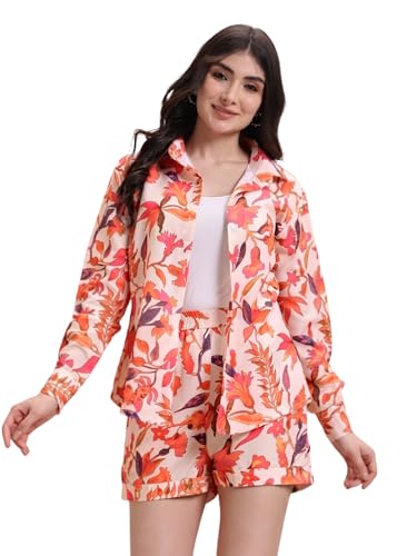 Image of Leriya Fashion Western Summer Co ord Set for Women Stylish | Western Pajama Set & Night Suit Travel Outfit | Casual Boho & Night Dress | Printed Pyjama Set for Goa Vacations Beach Outfits