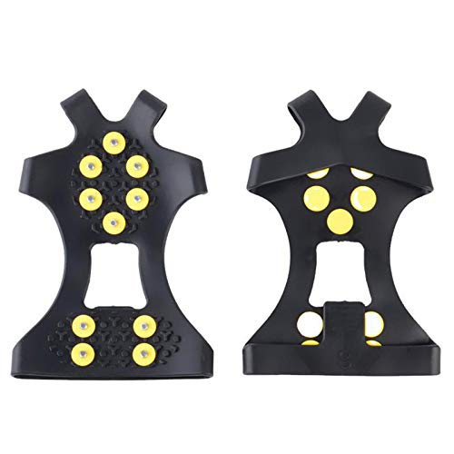 Scucs Spikes für Schuhe, Schuhspikes, Schuhkrallen Steigeisen, Anti-Rutsch-Winter-Eisgreifer Snow Traction Cleats Steigeisen Spikers Ice Traction Slip auf Stiefeln Schuhe Spikes Grips Cover