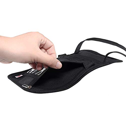 Rfid Blocking Stash Neck Wallet, Travel Pouch Passport Holder For Women Men - Black #TOP3
