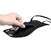 RFID Blocking Stash Neck Wallet, Travel Pouch Passport Holder for Women Men - Black