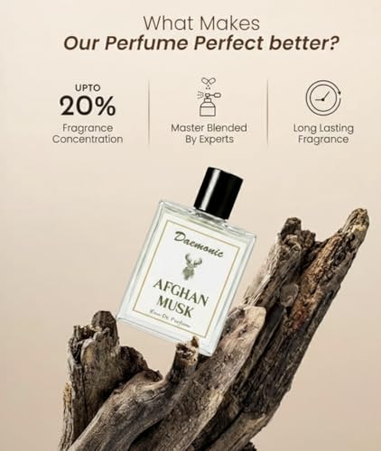 Image of Daemonic Afghan Musk Eau De Parfum 50ml - Long Lasting Oud & Patchouli Perfume for Men & Women | Woody Floral Musky Fragrance