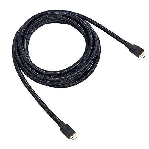 AmazonBasics Nylon-Braided 4K, 18Gbps HDMI to HDMI Cable, 15 Feet