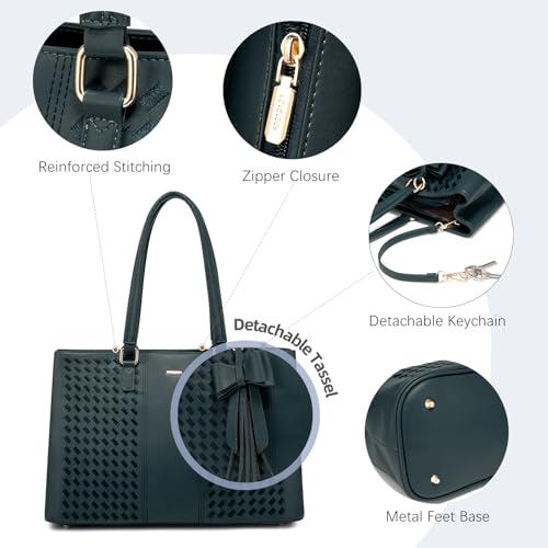 Image of LOVEVOOK Laptop Tote Bag for Women 15.6 Inch Waterproof Leather Computer Bags for Business Office Work Briefcase
