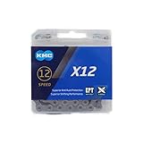 KMC X12 チェーン 12速/12S/12スピード/12speed 用 126Links (EPT シルバー) [並行輸入品]