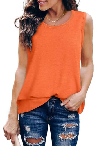 KISSMODA Womens Flora Print Tank Tops Ribbed Summer Shirt Sleeveless Summer Casual Women Blouses(S-3XL)