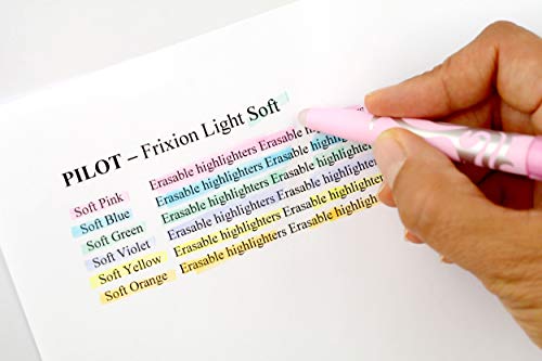 PILOT FriXion Soft Lot de 6 surligneurs effaçables pastel jaune - vue 2