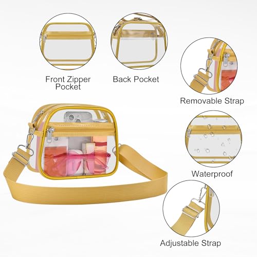 Image of USPECLARE Clear Bag for Stadium Events Clear Sports Fan Handbags Purses