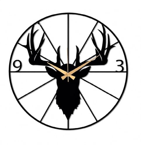 Image of Morden Metal Wall Clock for Living Room, Bedroom, Office, Kitchen, Stylish Wall Clock for Home and Hall, Designer Big Size Modern (DA-237, 40 CM)