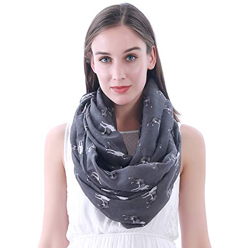 Boston Terrier Dog Print Women's Infinity Scarf Lightweight