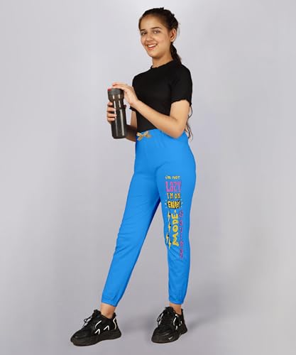 Image of KYDA KIDS Girls 100% Cotton Premium Printed Track Pants | Soft Breathable Fabric | Summer Wear Multicolor Trackpants for Girls - Pack of 3