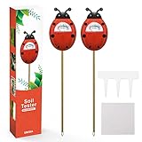 UNIWA Soil Moisture Meter, Plant Moisture Meter, Soil Hygrometer Sensor for Gardening, Farming, Indoor, and Outdoor Plants, Plant Water Monitor Gardening Gifts, No Batteries Required, 2-Pack