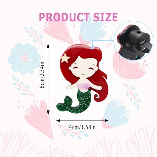 Image of ORIESSE Mermaid Car Accessories,Beach Themed Air Vent Clip Car Freshener,Coastal Dashboard Decor,Refillable Aroma Diffuser for Women Teens