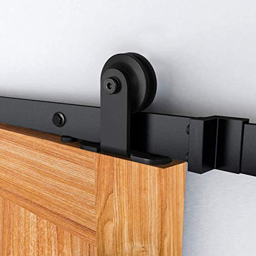 6.6ft Single Barn Door Hardware Kit, Dedoot Heavy Duty Sliding Door Rail, Fit 36"-40" Wide Door Panel, Smoothly and Quietly, Easy to Install (T Shape) - Thumbnail 6