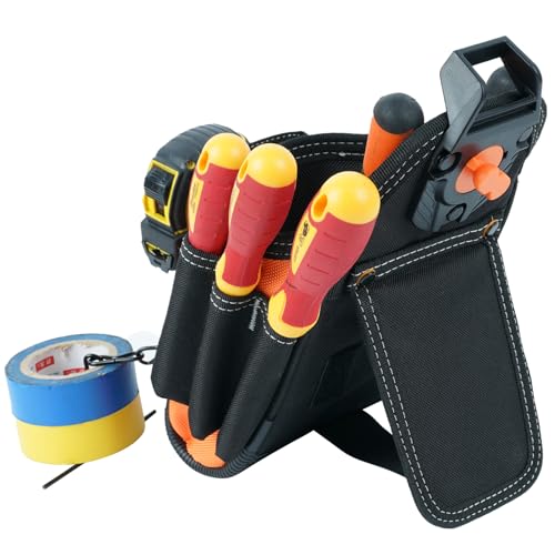 MELOTOUGH Small Electrician Tool Pouch for Tool Belt with Belt Clip Attachment 9 Pockets Tradesman Tool Bag Pouch with Tape Thong Electrician Tool Holster(Orange 8 MELOTOUGH Small Electrician Tool Pouch for Tool Belt with Belt Clip Attachment 9 Pockets Tradesman Tool Bag Pouch with Tape Thong Electrician Tool Holster(Orange - Image 8