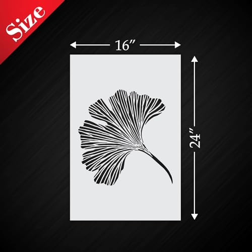 Image of Metal Leaf Pack of 2 Stencil for Wall Painting Home DIY Reusable Wall Stencil Design for Wall Decoration (16-inch x 24 inch) - Combo of 2