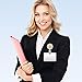 Ascrafter Luxury Flower Retractable Name Card Badge Holder with Alligator Clip, ID Badge Reel Clip On Card Holders
