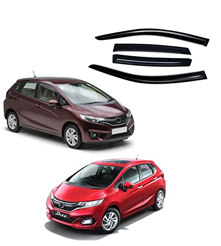 Image of Unbreakable Door Visor /Wind Deflector /Rain Guard Compatible for Honda Jazz (2015 to Present) Type-2 & 3 (set of 4pc)