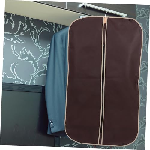 Thickened Suit Storage Bag for Travel Dustproof Garment Cover Portable Hanging Clothing Organizer Waterproof Oxford Fabric Size (Coffee)4