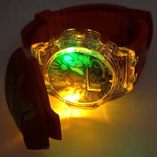 Image of Brishti 3D Superhero Character Multicolored Glowing Light and Musical Digital Girl's Wrist Watch | Unique Cute Cartoon Character on Strap | Soft Silicone Strap | Suitable for Age 3-12 Year Kids
