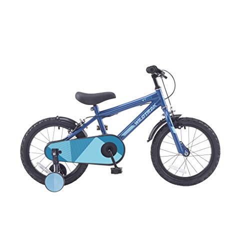 Wildtrak - Bicicleta 16 pulgadas para niños de 3 a 7 años con ruedines con ruedines - Azul Cover