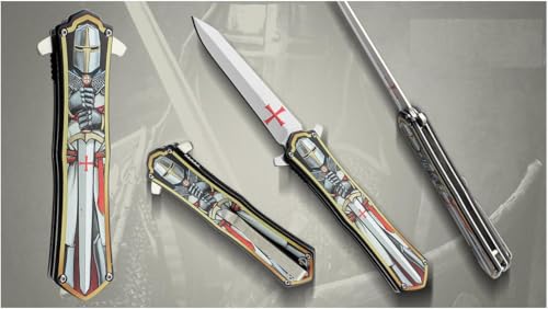 Sigma Impex Knights Templar Folding Pocket Knife – 8.5” Medieval
