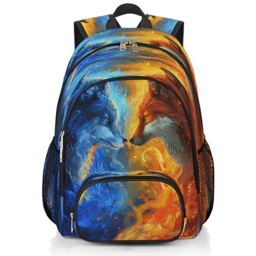 Sac à dos Fire Wolf Fox XXL spacieux et robuste pour école et voyages
