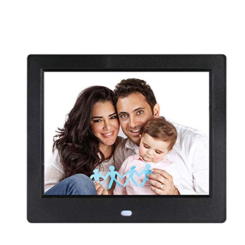 8 Zoll Digitaler Fotorahmen Elektronischer Album-Player Multifunktions-Player Automatischer Wecker Klarer Bilderrahmen Schwarz