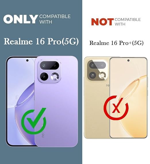 Image of Jkobi Silicone Back Cover Case for Realme 16 Pro (Clear Shockproof Case with Camera Protection | Soft and Flexible | Transparent)