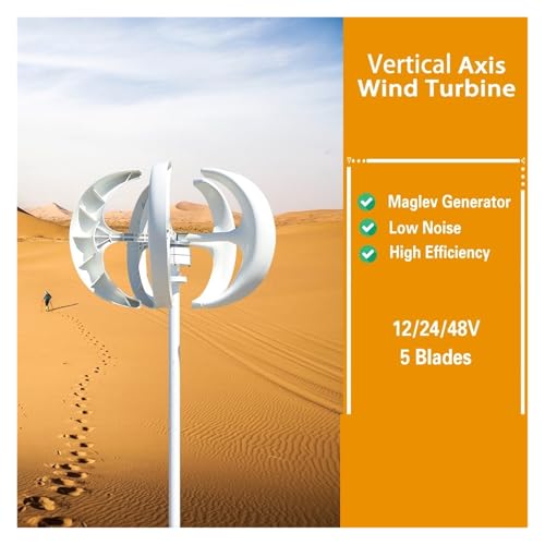 Kit turbina eolica orizzontale da 3000 W con regolatore di carica - Generatore eolico ad asse verticale da 12 V/24 V/48 V per soluzioni energetiche industriali, mulino a vento compatto piccolo