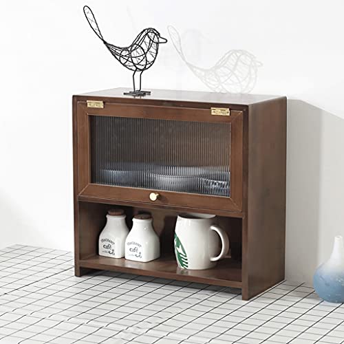 zyr Bambus-Kleinkabinett-Tisch Aufbewahrungsbox Küche Badezimmer Arbeitsplatz Kabinett-Gewürz Finishing Schrank Cup Cabinet Japanisches Retro-Kabinett (Color : Brown) - Image 3