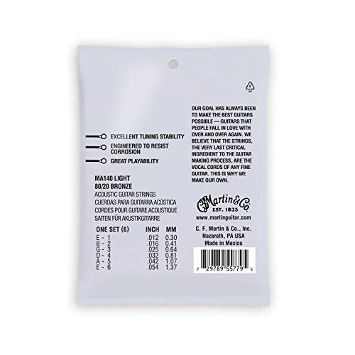 Image of Martin Authentic Acoustic Guitar Strings- Superior Performance Light (Pack of 2)