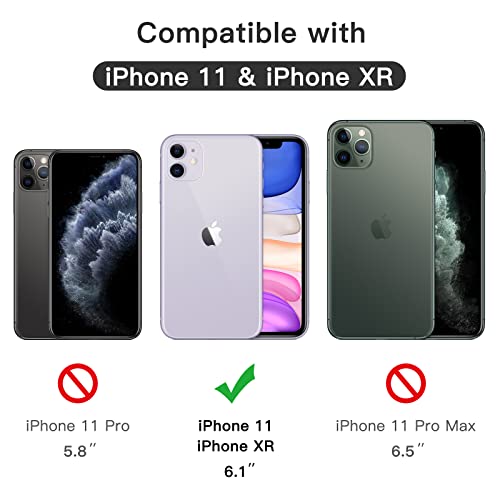 JETech Full Screen Schutzfolie für iPhone 11/XR 6,1 Zoll, Schwarzer Rand, Panzer Schutz Glas Folie Displayschutz mit Einfaches Installationswerkzeug, Hat Keinen Einfluss auf die Hülle, 3 Stück