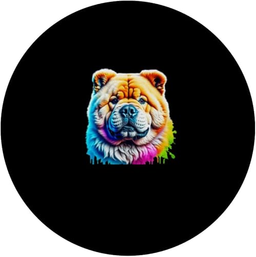 Miniatura 3 de Chow Chow Pop Art I Dog Lover I Splash Art Chow PopSockets PopSockets Standard PopGrip