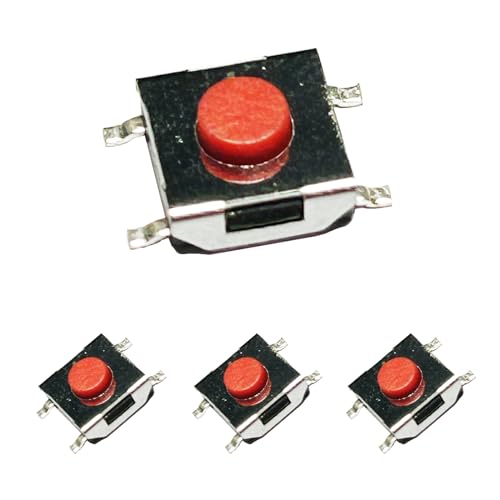 Interruptor táctil SMT 6x6x3.7 mm de 4 pines para placas electrónicas pack de 20 unidades 1