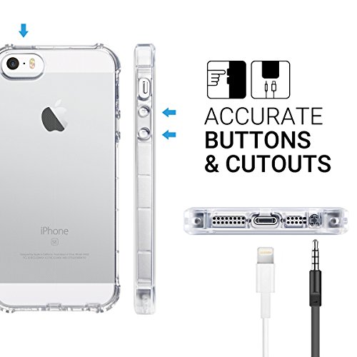 Ulak Iphone Se Case Clear (2016 Edition), Iphone 5S Case, Iphone 5 Case, Clear Slim Fit 5/5S/Se Case With Transparent Flexible Soft Tpu Bumper Shock-Absorption Cover -Retail Packaging - Hd Clear #TOP6