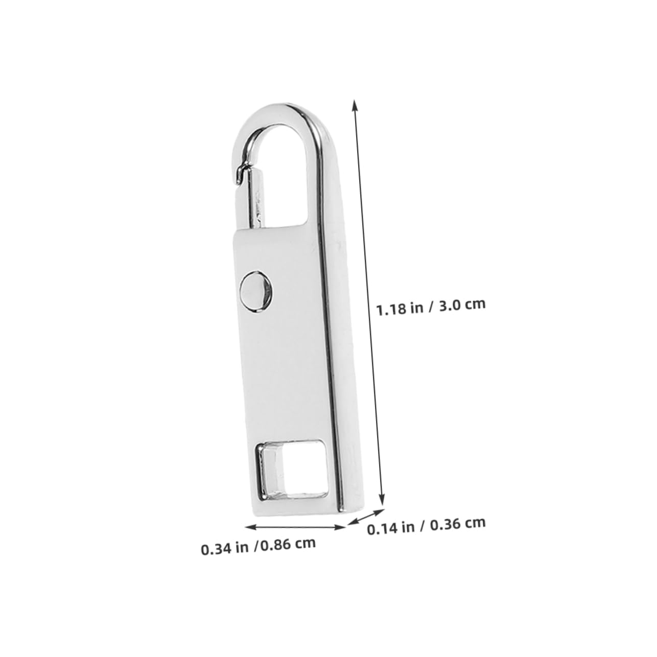 CIMAXIC Zipper Pull 6pcs Metal Zipper Pull Tab Replacement for Suitcase Purse Clothing Zinc Alloy DIY Kit