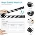 Ribvane Film Directors Clapboard, Move Slate Photography Video TV Cut Action Scene Acrylic Clapper Board Props with a Magnetic Blackboard Eraser, Two Custom Pens, Cleaning Cloth and Hex Wrench (White)