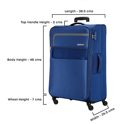 Image of American Tourister Geneva Polyester 56 cms Blue Softsided Cabin Luggage (FW0 (0) 01 001)