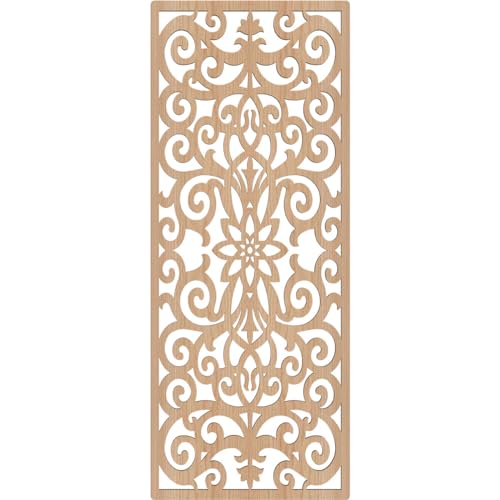 Image of Buel Decorative Pierced Fretwork Wood Wall Panels, 11 3 /8 inchW x 29 3 /8 inchH x 1 /4 inchT, Hickory