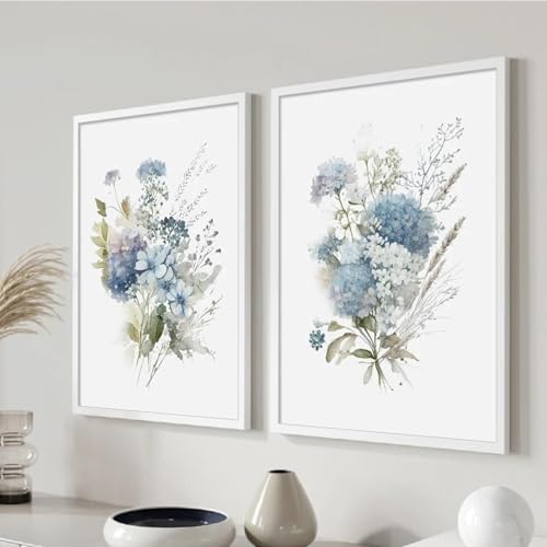 Impression sur toile fleurs bohèmes triptyque d'art mural 60x80 cm haute définition