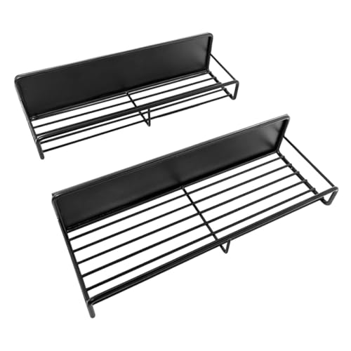 Cabilock 2 Piezas Especiero Magnético Latas De Especias Magnéticas Despensa Organizadora Imanes Banda Magnética Estante Para Tazas Estantería Artilugio Etiqueta Estante Magnético Black Imán