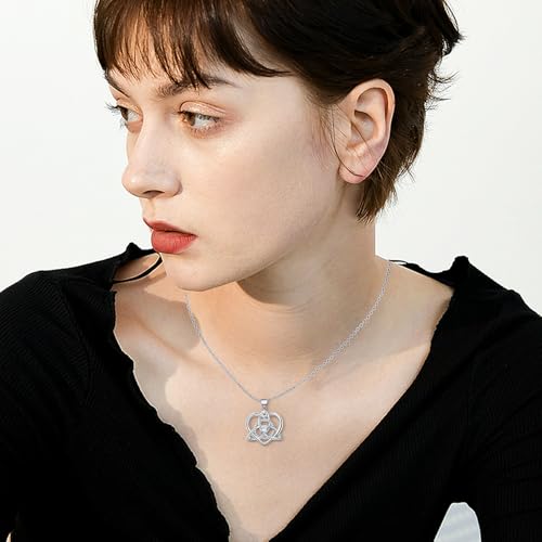 Image of Sterling Silver Pendant Necklace Charms Hypoallergenic Fashion Jewelry Dainty Valentines Day Birthday Gift for Women