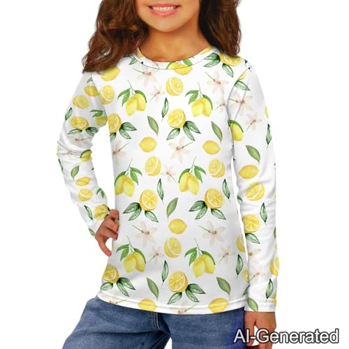 Image of Renewold Boys Girls Tees Kids T-Shirt Long Sleeve Crewneck T Shirts Casual Athletic Tops Clothing for Home School Travel