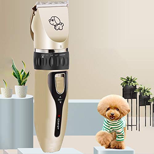 Ajcoflt Aparador de Pêlos de cães Elétrico Pet Professional Grooming Machine Tool USB Recarregável B